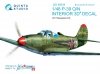 Quinta Studio QD48034 P-39Q/N 3D-Printed & coloured Interior on decal paper (for Hasegawa kit) 1/48